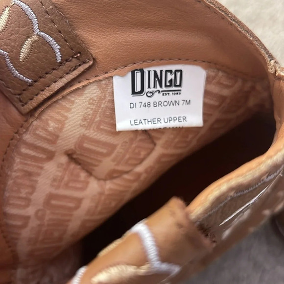 Dingo Primrose Leather Bootie Size 7 - Picture 8 of 8